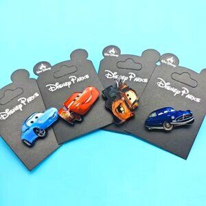 Disney Parks Pins 4pc Cars Movie Lightning McQueen Walt Collectable Souvenir NEW
